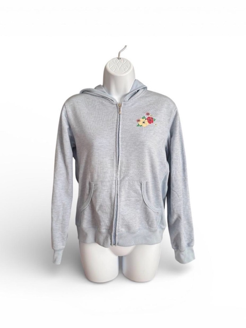 Catalina Light Blue Women’s Full Zip Lightweight Sweatshirt Size S